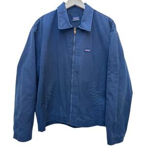 Dickies Work Jacket Mens Large Navy Zip Front Quilted Lined Workwear